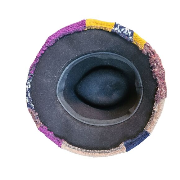 Patchwork Sweater Fedora Hat - Picture 9 of 9